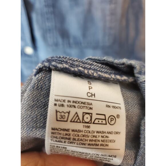 Old Navy Chambray Collared Shirt Dress, Small - Picture 6 of 6